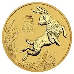 Złota Moneta Australijski Lunar III - Rok Królika 1/4 uncji 2023