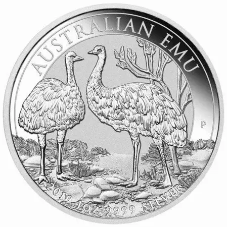 Srebrna Moneta Australijski Emu 1 uncja 2019r 24h