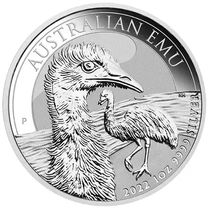 Srebrna Moneta Australijski Emu 2022  1 uncja 24h