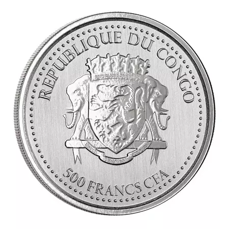 Srebrna Moneta Congo 2021 - Gorilla 1 uncja 24h