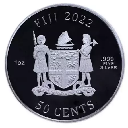 Srebrna Moneta Fiji 2022 - Jurassic World Dominion 1 uncja 24h