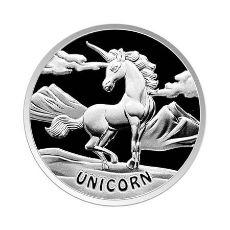 Srebrna Moneta Fiji: Asian Mythical Creatures - Unicorn 1 uncja 24h