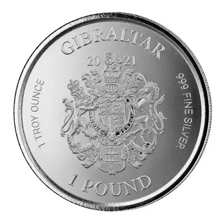 Srebrna Moneta Gibraltar - Lady Justice 1 uncja 24h