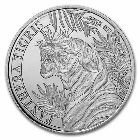 Srebrna Moneta Laos Tiger 1 uncja 24h