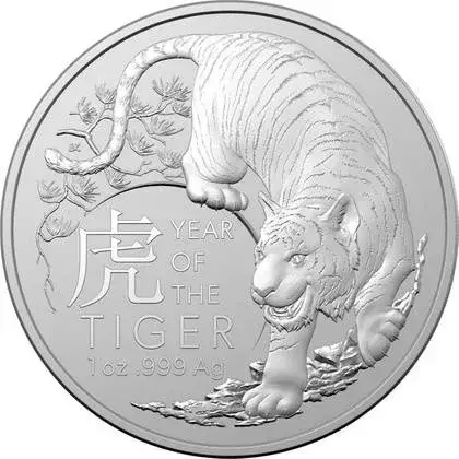 Srebrna Moneta Rok Tygrysa - RAM 1 uncja 24h