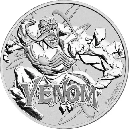 Srebrna Moneta Venom - Marvel Series 1 uncja 24h