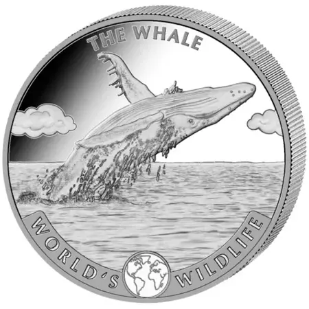 Srebrna Moneta Wieloryb 1 uncja 24h