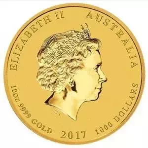 Złota Moneta Australijski Lunar - Rok Koguta 1 uncja 2017 24h