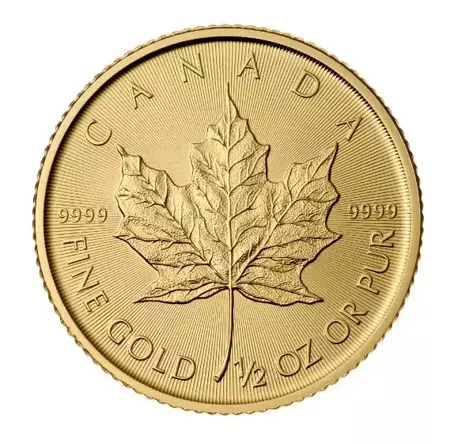 Złota Moneta Kanadyjski Liść Klonowy 1/2 uncji 24h