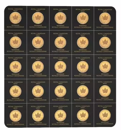 Złoty Kanadyjski Liść Klonowy Maplegram 25x1g